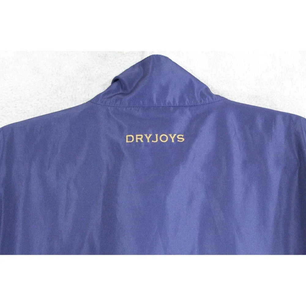 FJ DryJoys Vest‎ Mens L Navy Blue 1/4 Zip Mock Neck Windbreaker Jacket Golfing